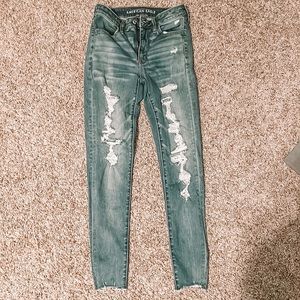 American Eagle Hi-Rise Jegging blue